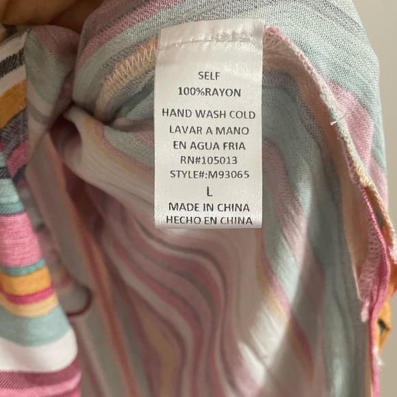 Andree by Unit Boho Embroidered Candy Striped Maxi Dress Duster - Picture 6 of 9